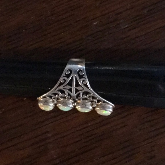 Sterling silver and opal ring - Picture 3 of 3